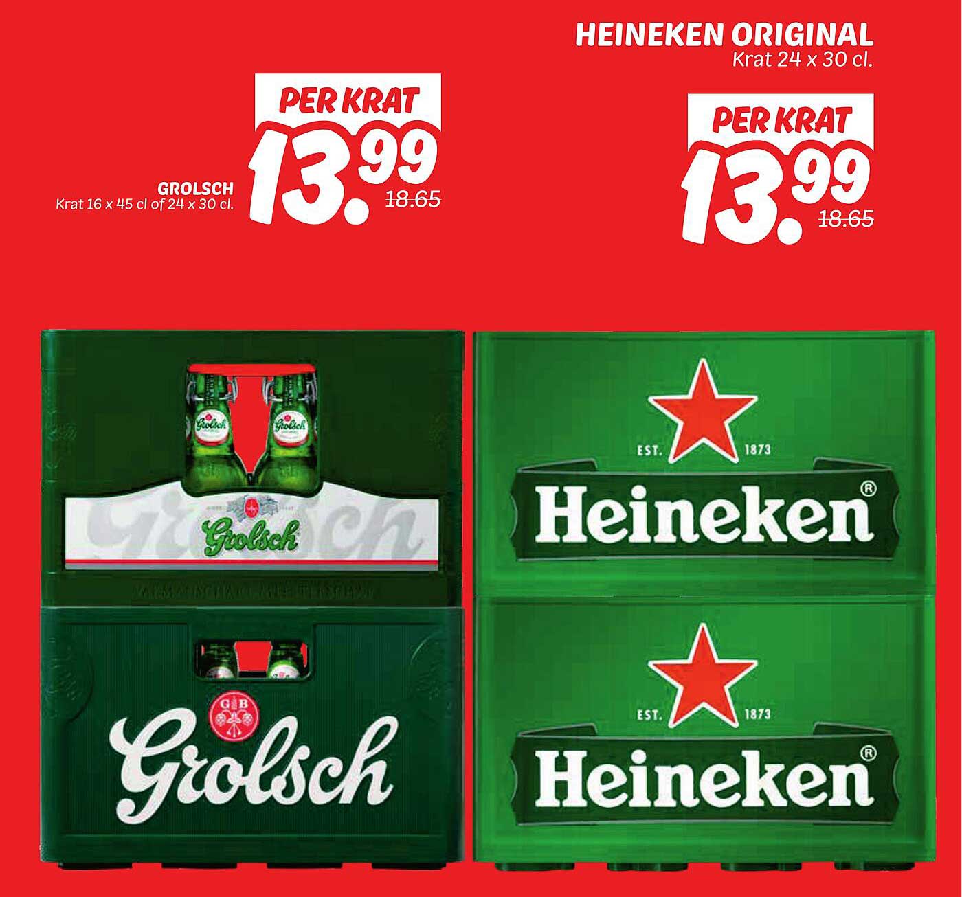 GROLSCH Krat 16 x 45 cl of 24 x 30 cl - 13.99