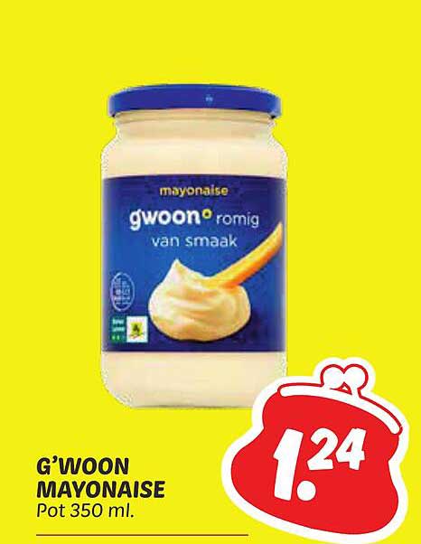 G'woon Mayonaise Pot 350 ml.