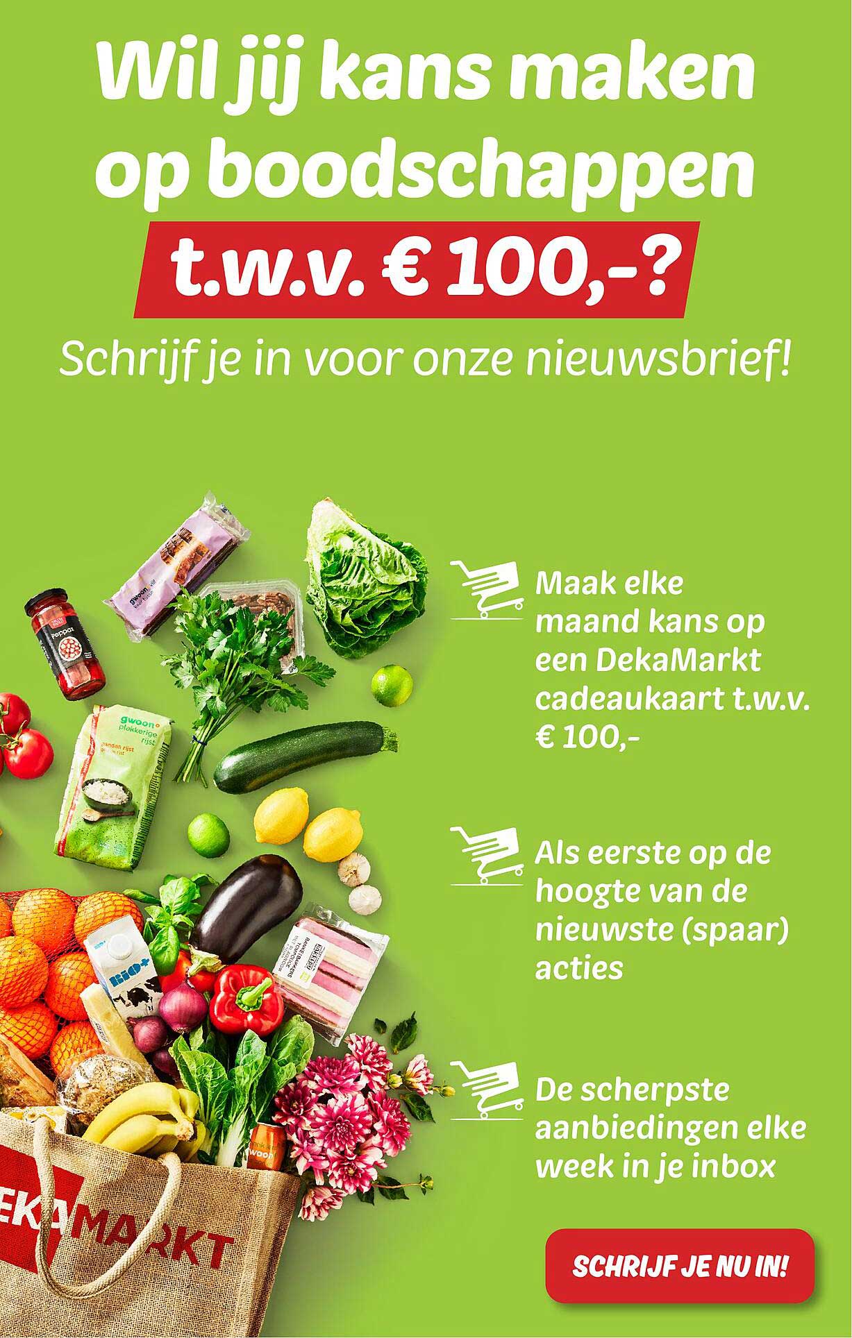Kans maken op boodschappen t.w.v. € 100,-