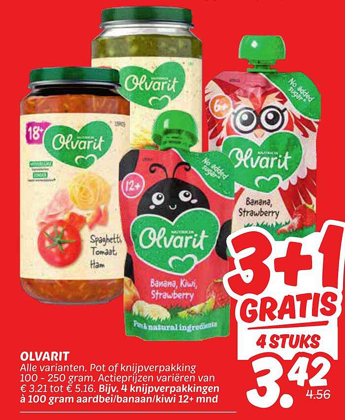 OLVARIT 3+1 GRATIS 4 STUKS
