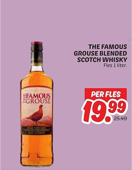 THE FAMOUS GROUSE BLENDED SCOTCH WHISKY Fles 1 liter