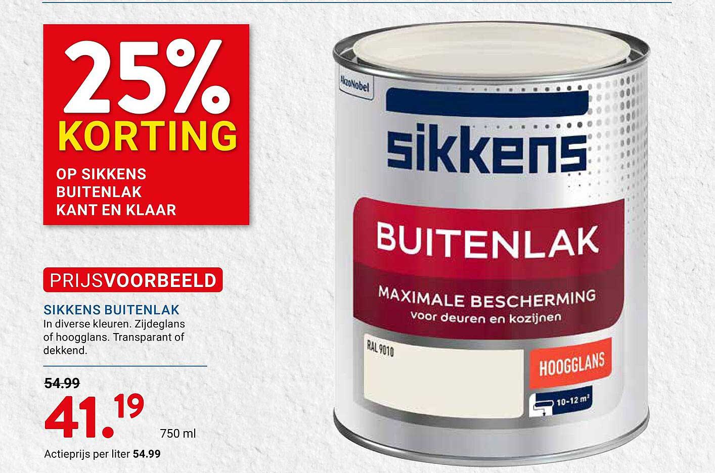 25% korting op Sikkens buitenlak kant en klaar