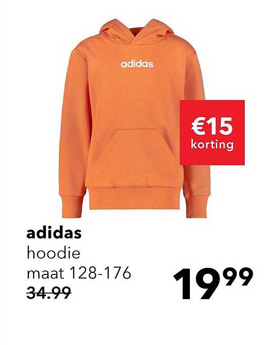 adidas hoodie maat 128-176 €15 korting