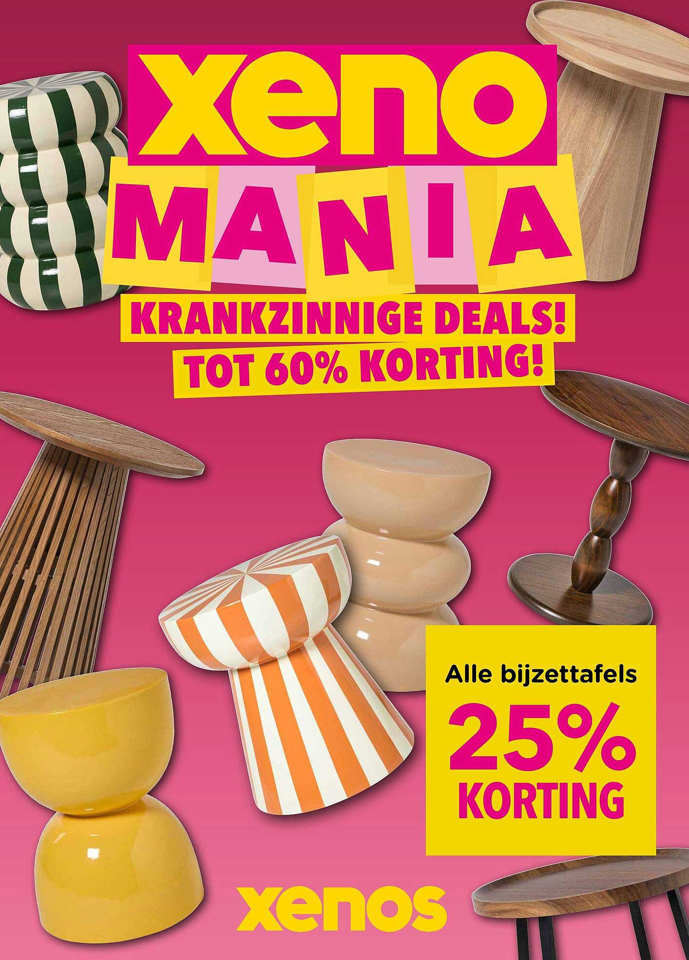 Alle bijzettafels 25% korting