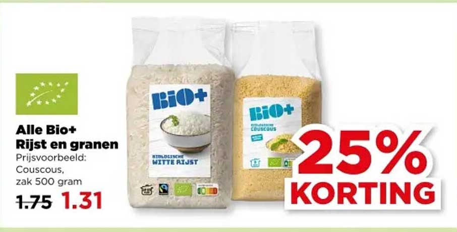 Alle Bio+ Rijst en granen