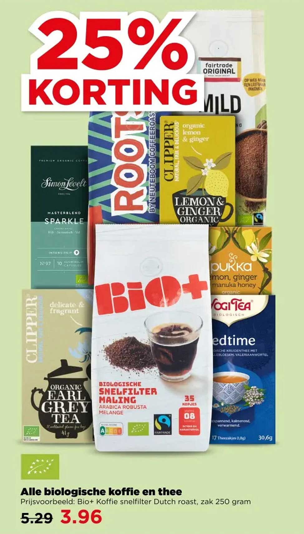 Alle biologische koffie en thee
