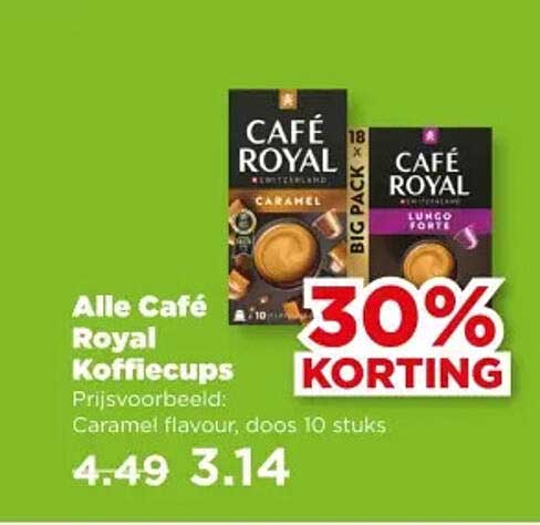 Alle Café Royal Koffiecups 30% KORTING