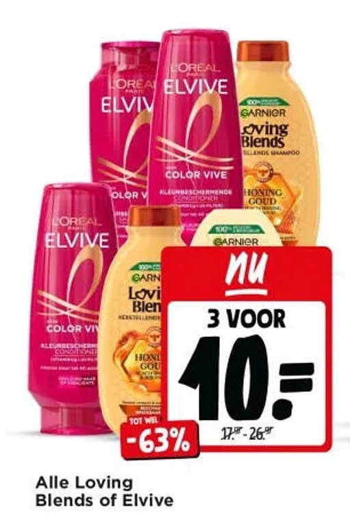 Alle Loving Blends of Elvive 3 voor 10.-
