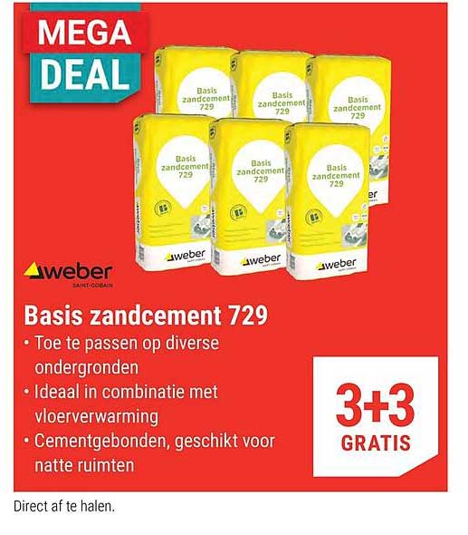 Basis zandcement 729 3+3 GRATIS