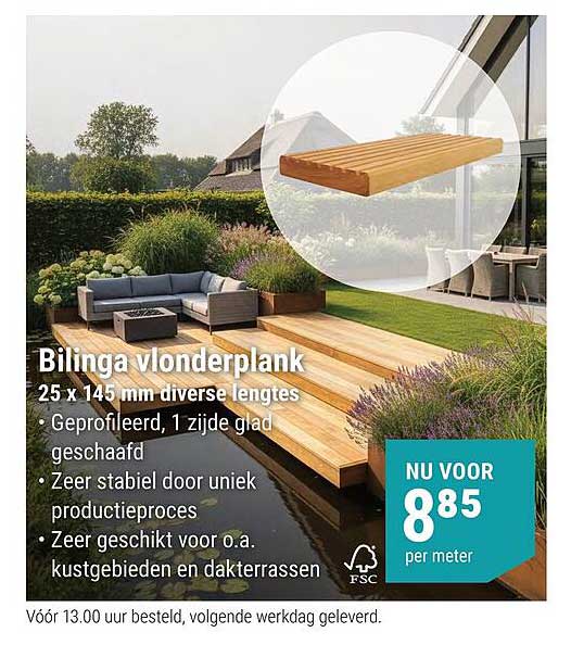 Bilinga vlonderplank