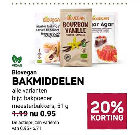 Biovegan BAKMIDDELEN alle varianten