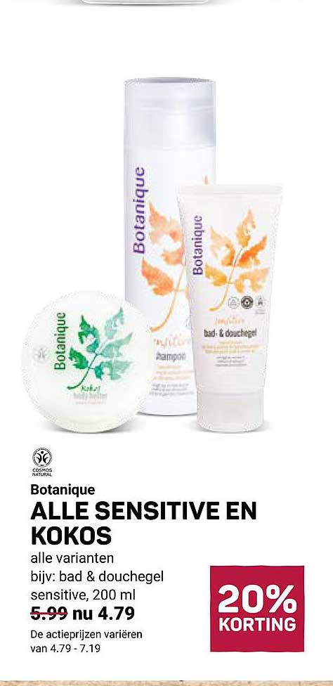 Botanique ALLE SENSITIVE EN KOKOS