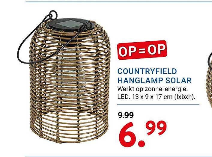 COUNTRYFIELD HANGLAMP SOLAR OP=OP