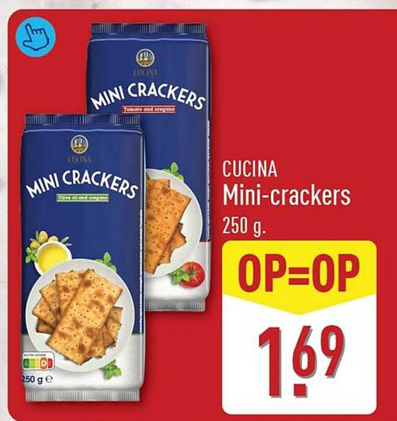 CUCINA Mini-crackers 250 g. OP=OP