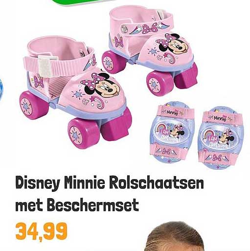 Disney Minnie Rolschaatsen met Beschermset