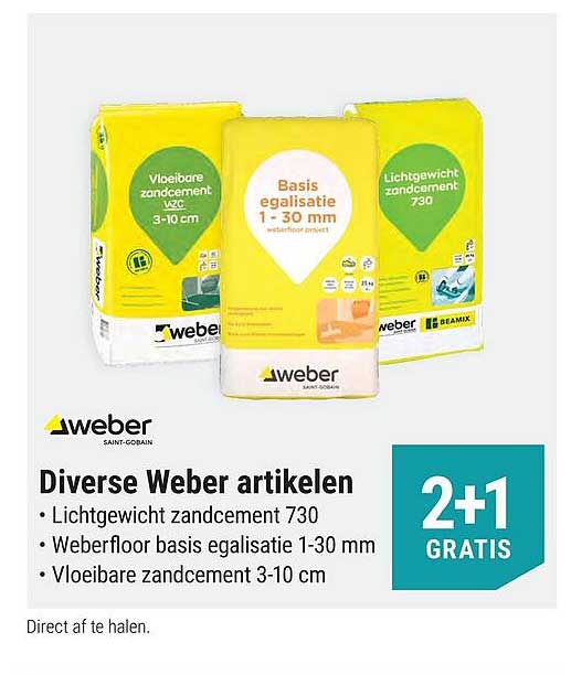 Diverse Weber artikelen 2+1 gratis