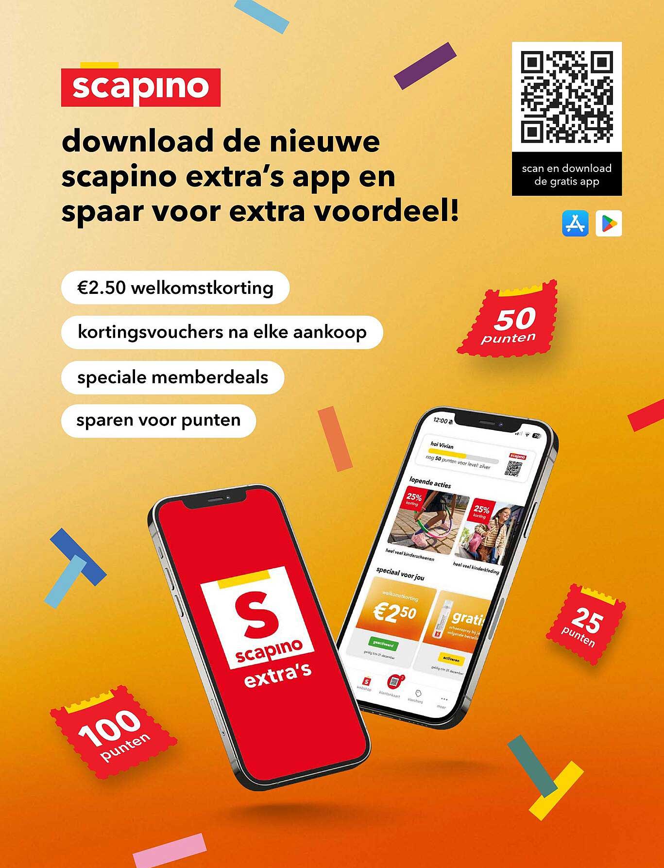 download de nieuwe scapino extra’s app en spaar voor extra voordeel!