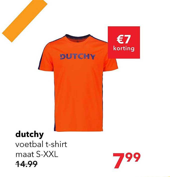 dutchy voetbal t-shirt maat S-XXL