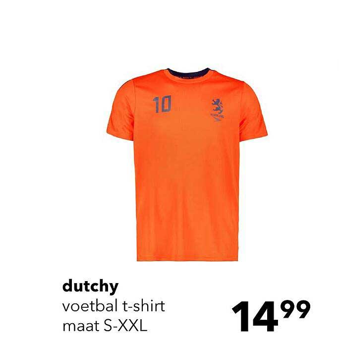 dutchy voetbal t-shirt maat S-XXL