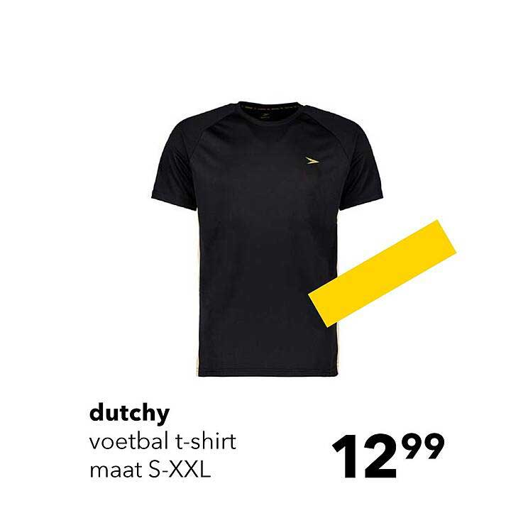 dutchy voetbal t-shirt maat S-XXL