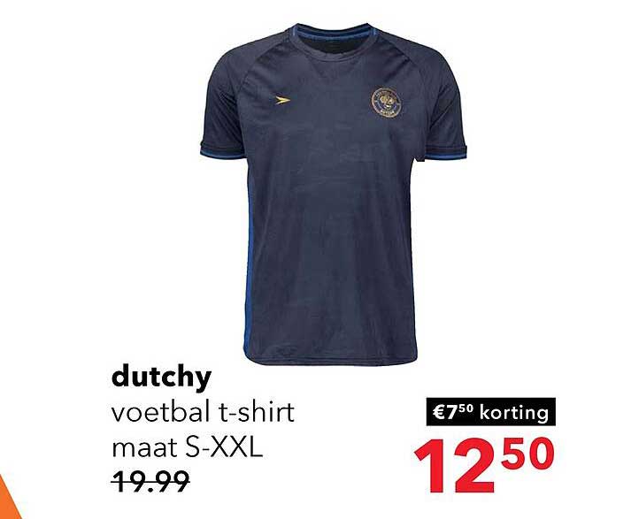 dutchy voetbal t-shirt maat S-XXL