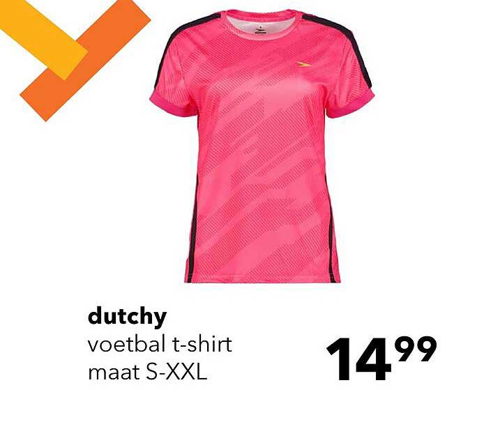 dutchy voetbal t-shirt maat S-XXL