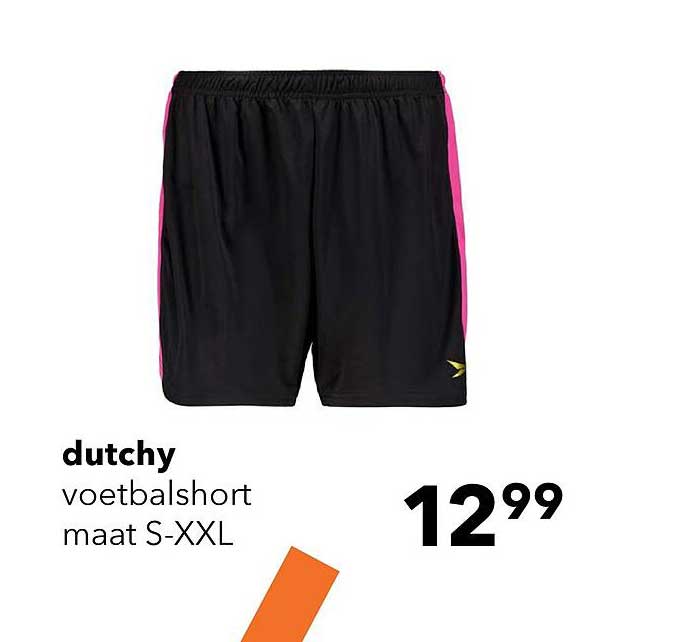 dutchy voetbalshort maat S-XXL