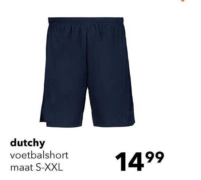 dutchy voetbalshort maat S-XXL
