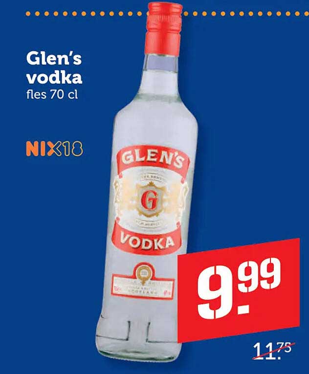 Glen's vodka fles 70 cl