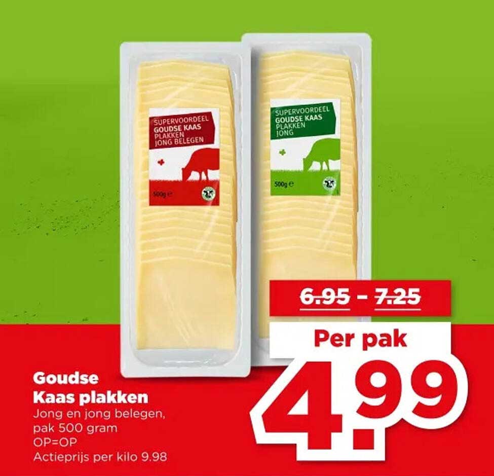 Goudse kaas plakken