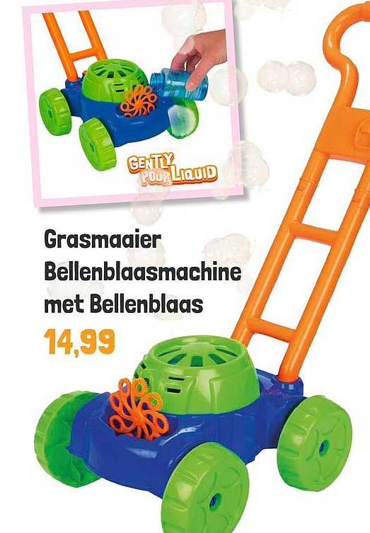 Grasmaaier Bellenblasmachine met Bellenblaas