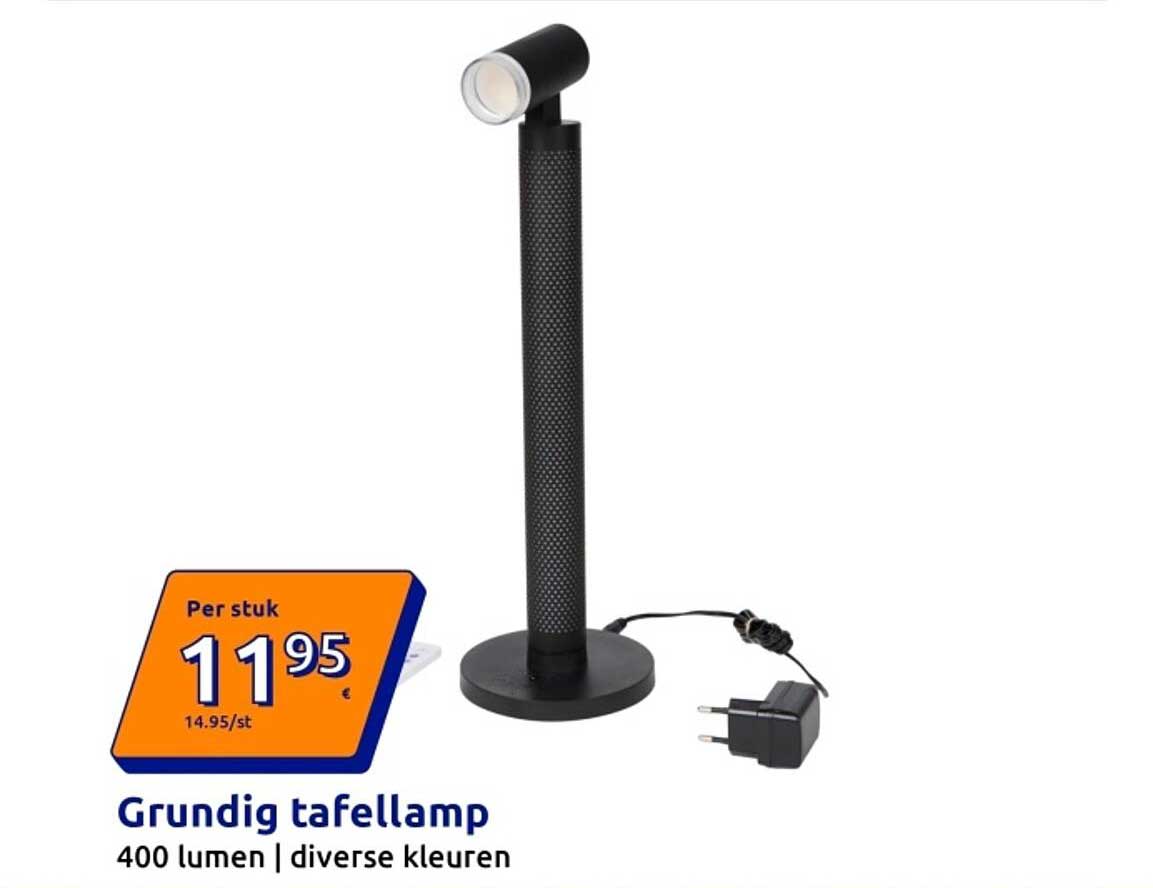 Grundig tafellamp 400 lumen | diverse kleuren