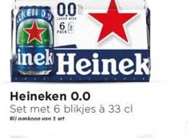 Heineken 0.0 Set met 6 blikjes à 33 cl