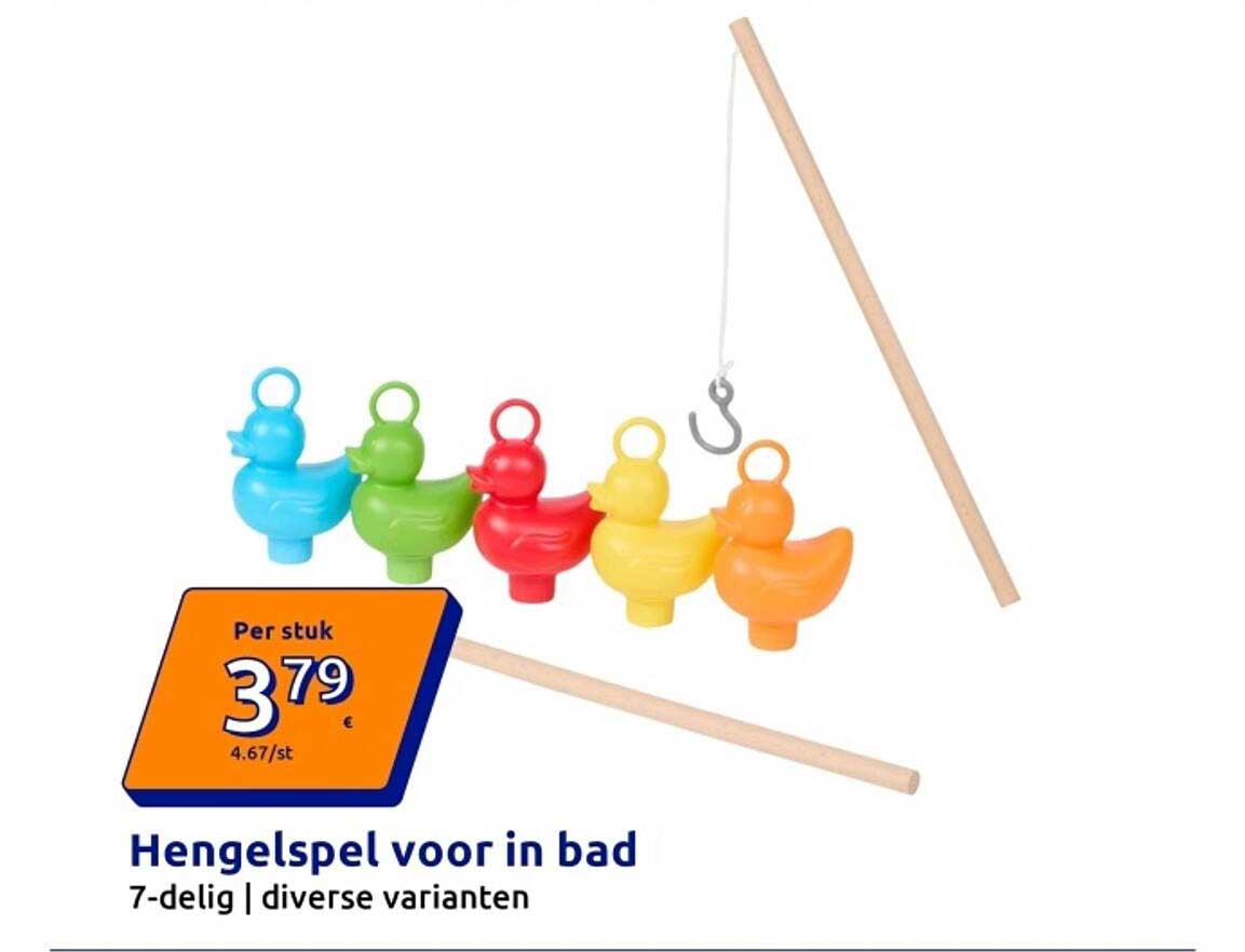 Hengelspel voor in bad 7-delig | diverse varianten