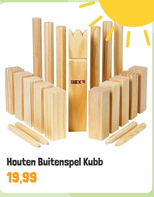 Houten Buitenspel Kubb