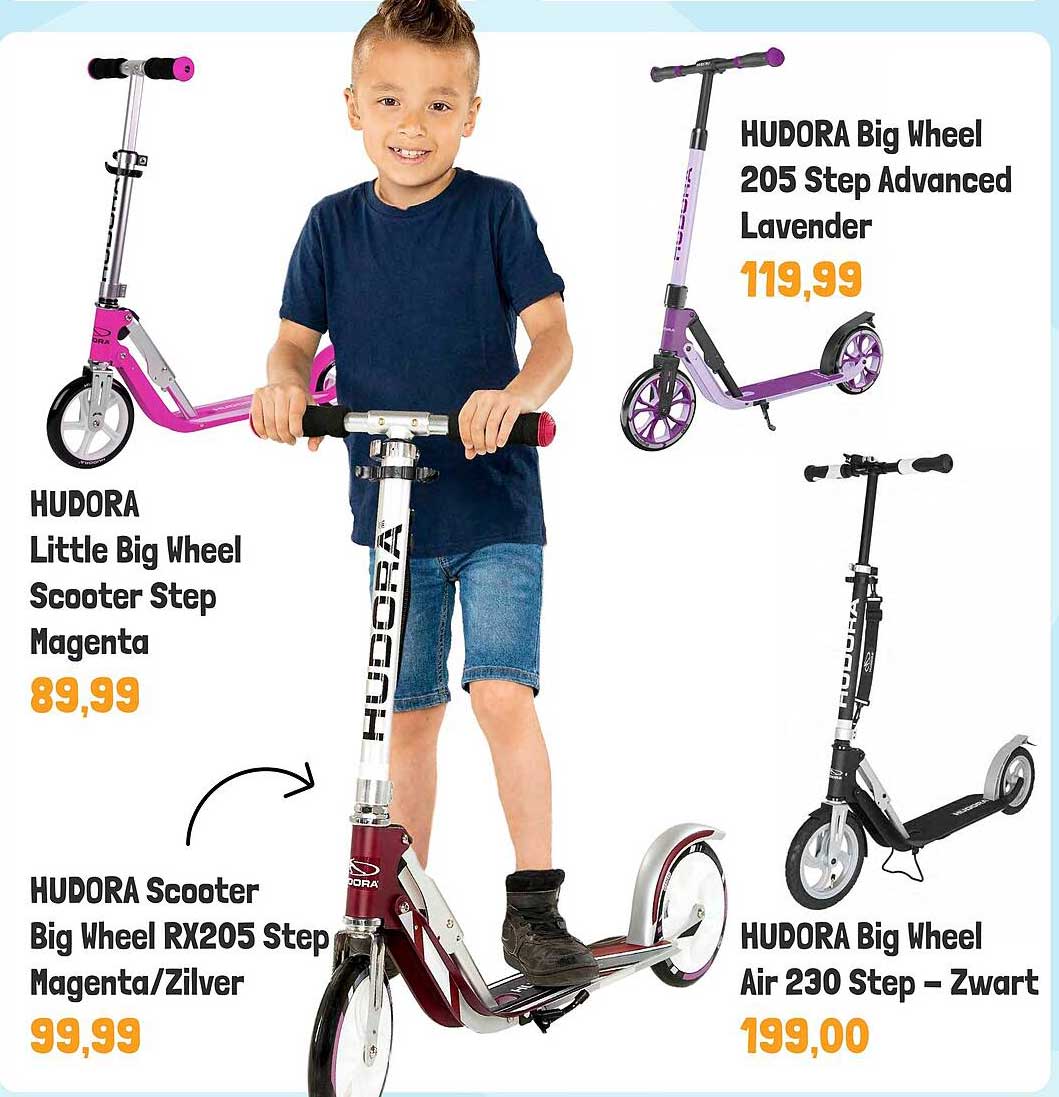 HUDORA Little Big Wheel Scooter Step Magenta