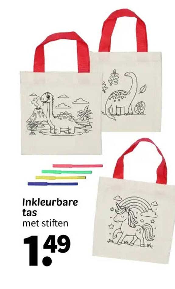 Inkleurbare tas met stiften
