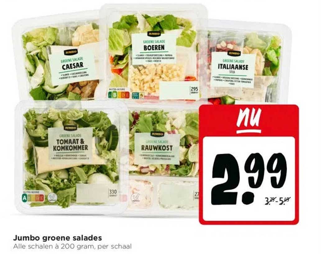 Jumbo groene salades