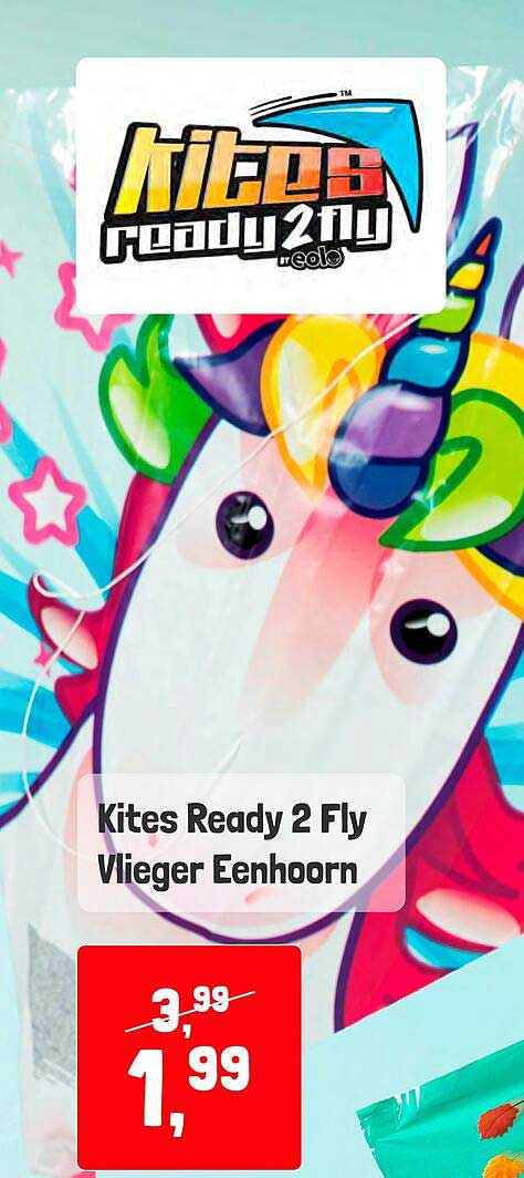Kites Ready 2 Fly Vlieger Eenhoorn