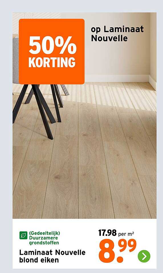 Laminaat Nouvelle blond eiken 50% KORTING