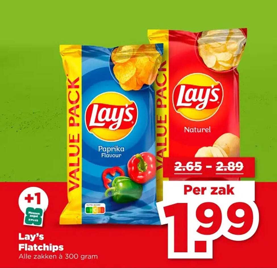 Lay's Flatchips Alle zakken a 300 gram