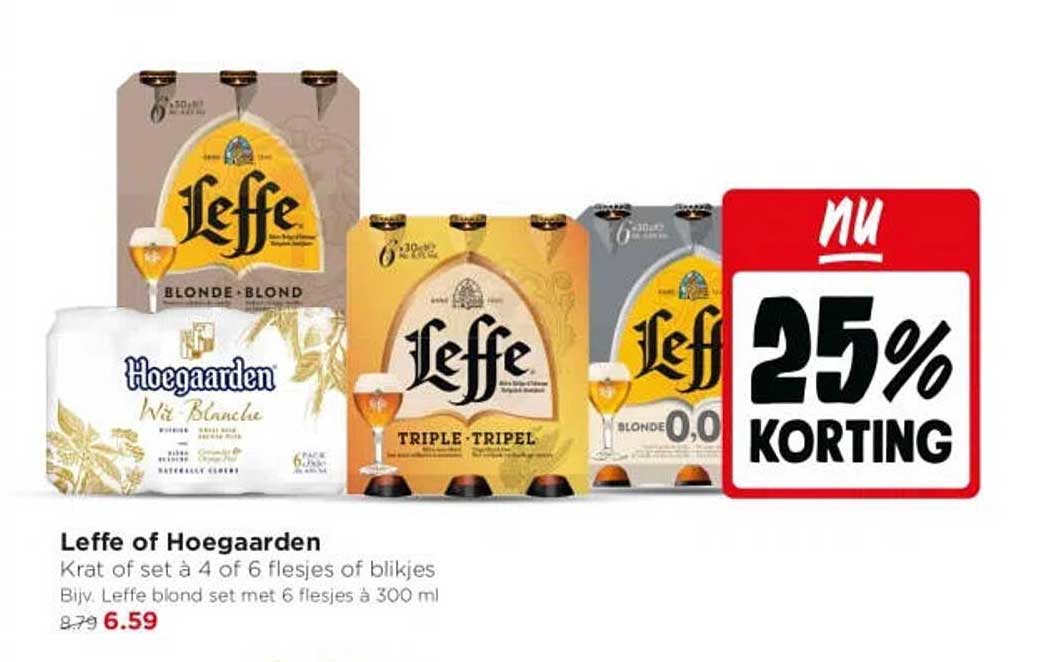 Leffe of Hoegaarden 25% korting