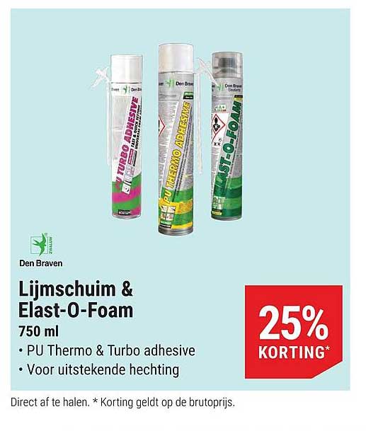 Lijmschuim & Elast-O-Foam 750 ml 25% KORTING*