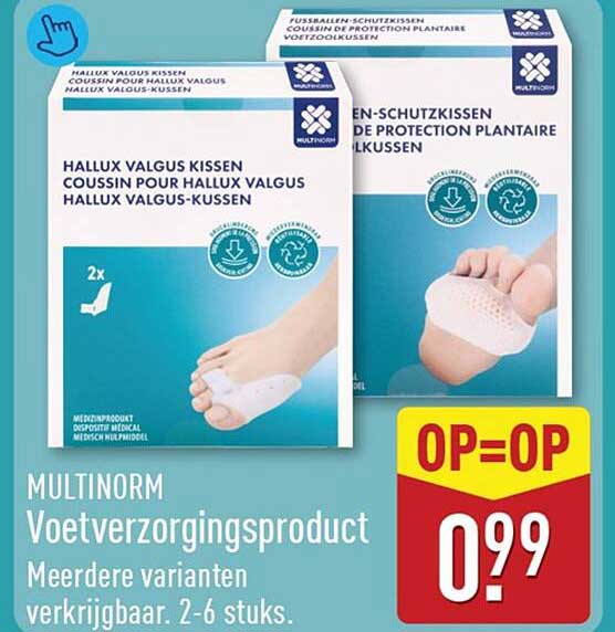 MULTINORM Voetverzorgingsproduct Meerdere varianten verkrijgbaar. 2-6 stuks. OP=OP