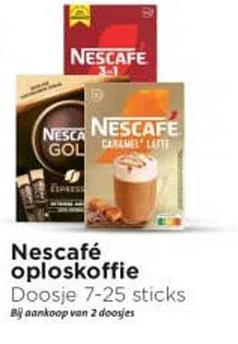 Nescafé oploskoffie Doosje 7-25 sticks Bij aankoop van 2 doosjes