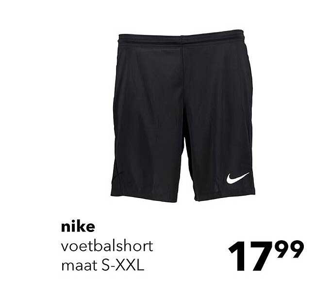 nike voetbalshort maat S-XXL