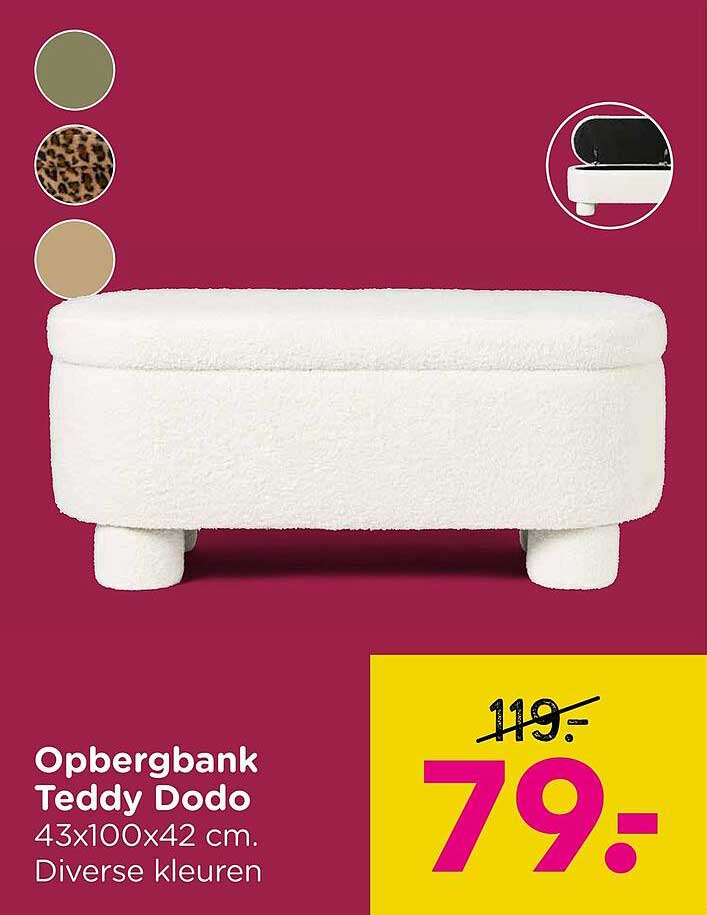 Opbergbank Teddy Dodo