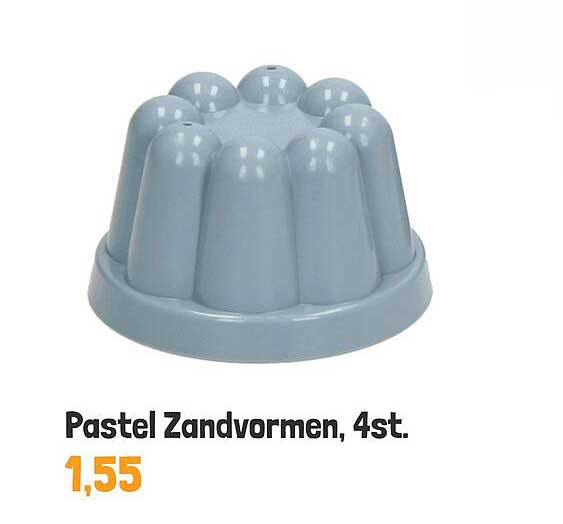 Pastel Zandvormen, 4st.