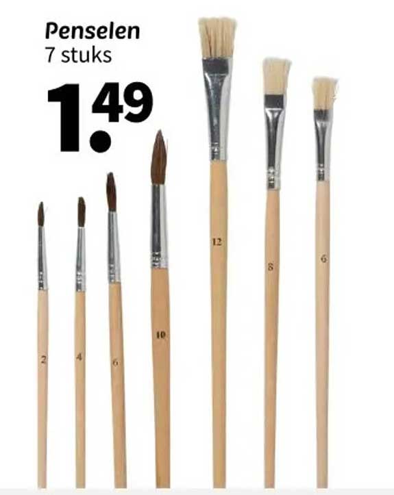Penselen 7 stuks