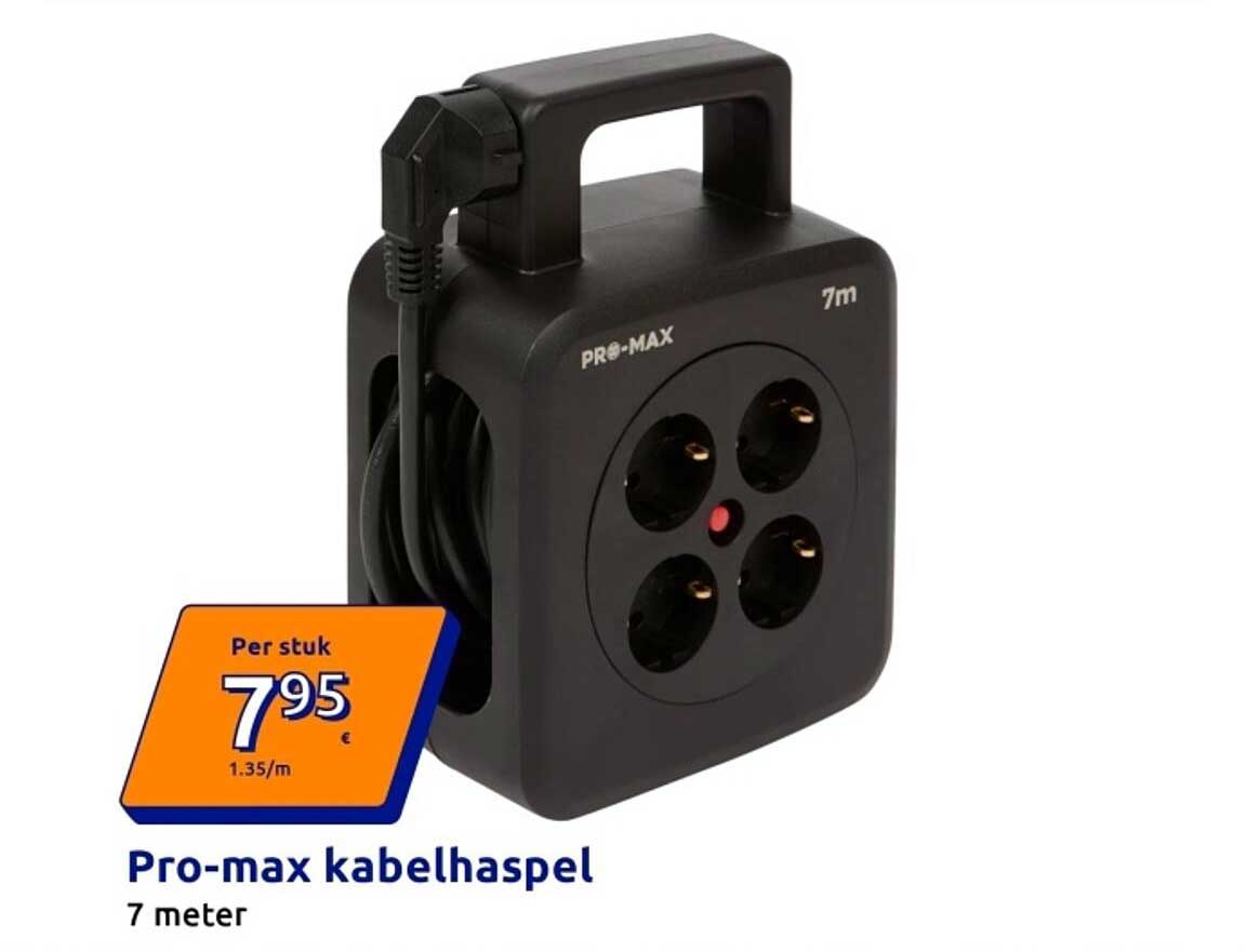 Pro-max kabelhaspel 7 meter